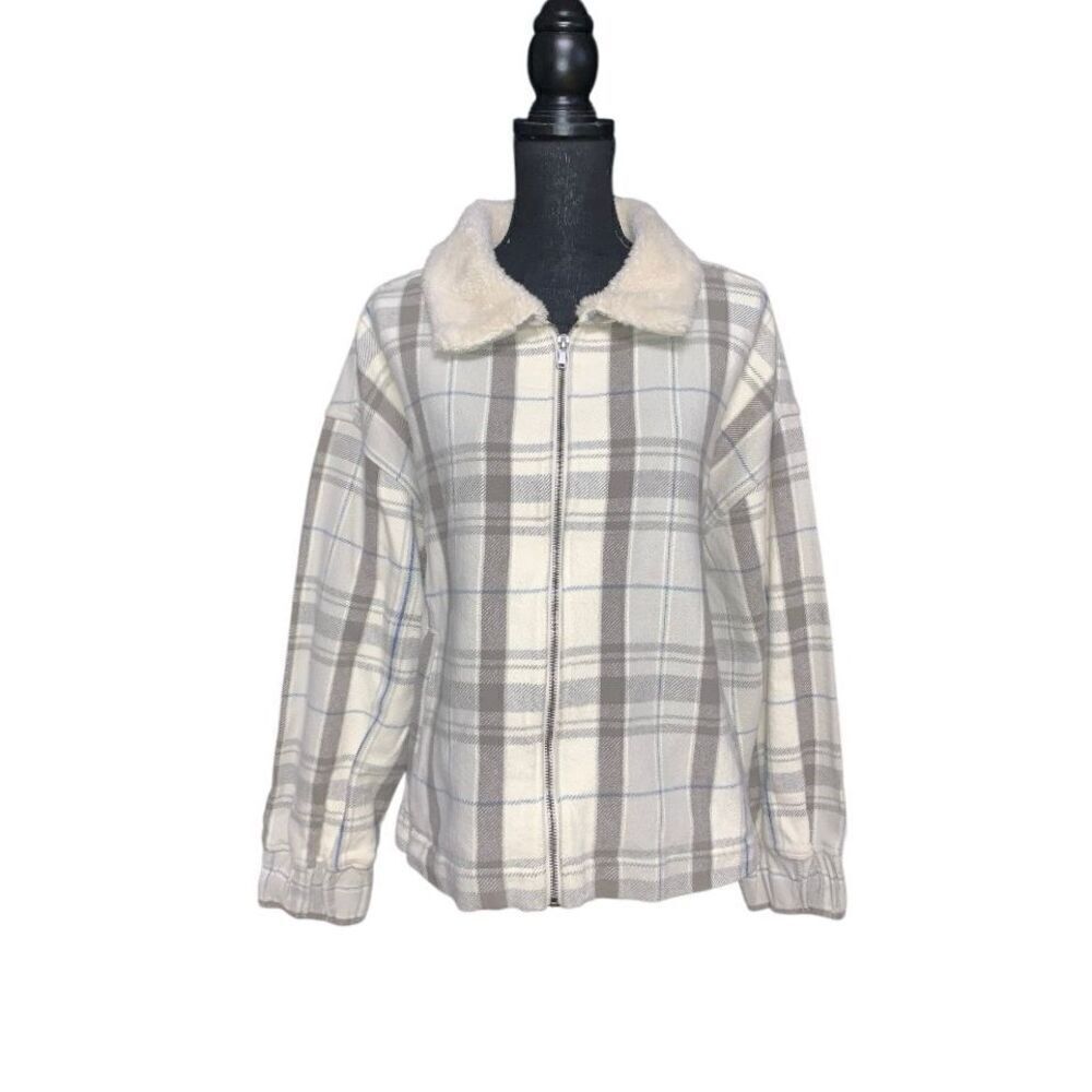 Lucky Brand Plaid Trucker Jacket